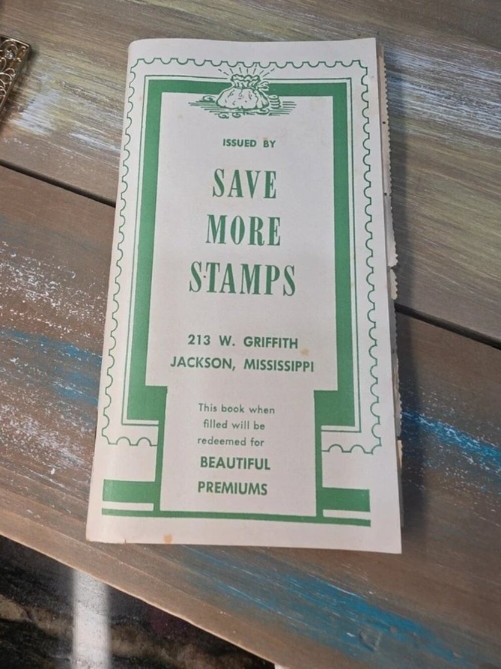 Ephemera Vintage Save More Stamps Jackson, Mississippi Book